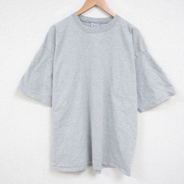 XL★古着 PLUMA 半袖 ビンテージ Tシャツ メンズ 90年代 90s 無地 大きいサイズ コットン クルーネック USA製 グレー 霜降り 【spe】 25jun13 中古