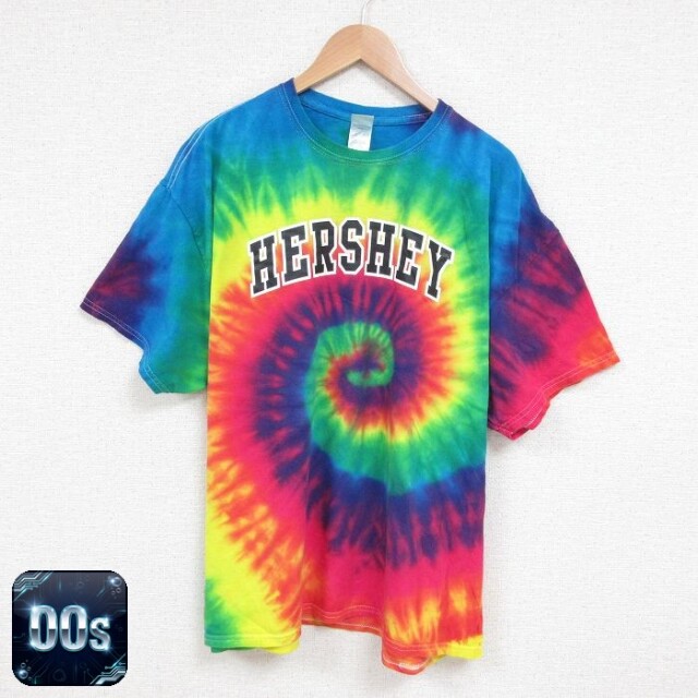 【50%OFF】00s 半袖Tシャツ HERSHEY イエロータイダイ XL | 古着