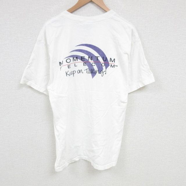 00s 半袖Tシャツ テレコム ホワイト XL | 古着