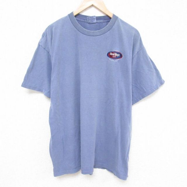 【50%OFF】90s 半袖Tシャツ ハードロックカフェ ネイビー XL | 古着