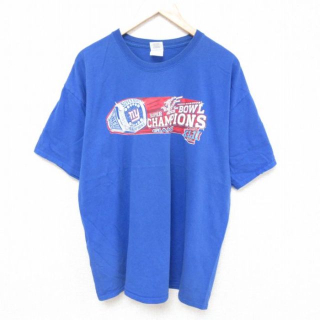 00s 半袖Tシャツ NFL ニューヨークジャイアンツ ブルー XL | 古着