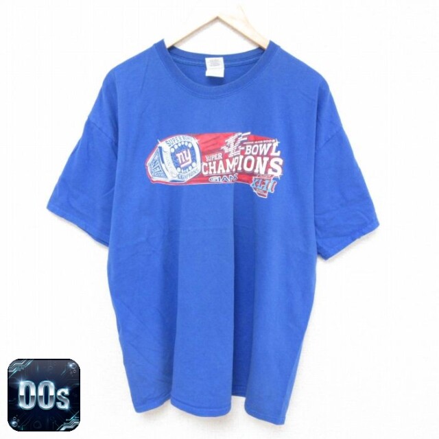 【50%OFF】00s 半袖Tシャツ NFL ニューヨークジャイアンツ ブルー XL | 古着