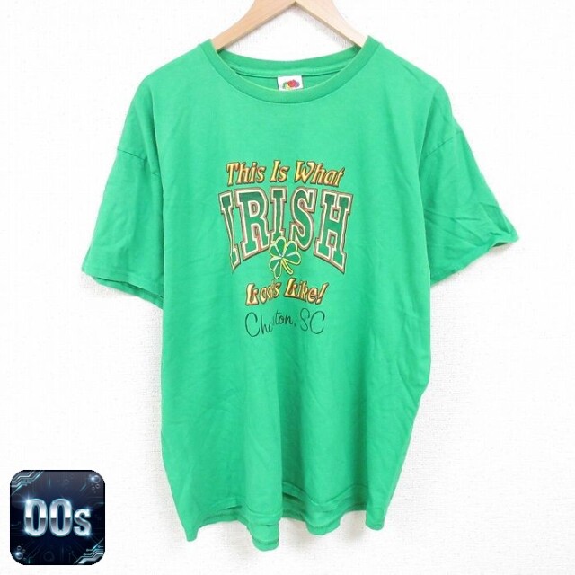 【50%OFF】フルーツオブザルーム 00s 半袖Tシャツ アイリッシュ グリーン XL | 古着