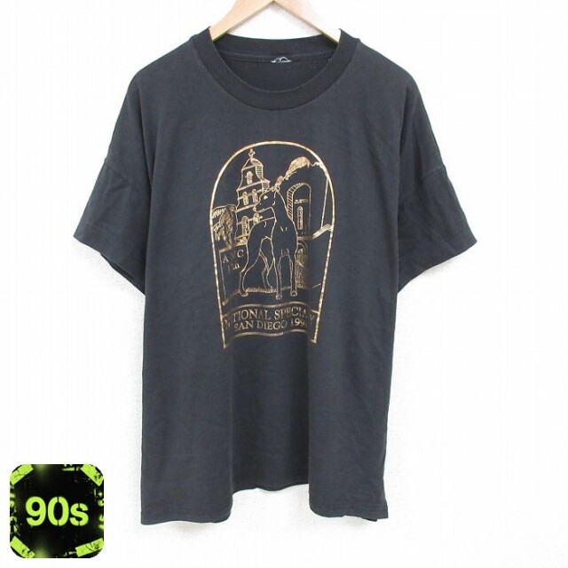 【50%OFF】90s 半袖Tシャツ サンディエゴ ブラック XL | 古着