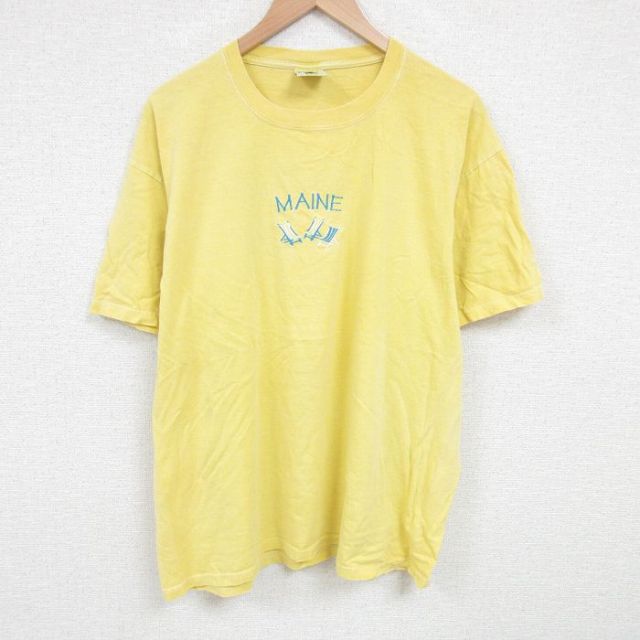 00s 半袖Tシャツ MAINE イエロー XL | 古着