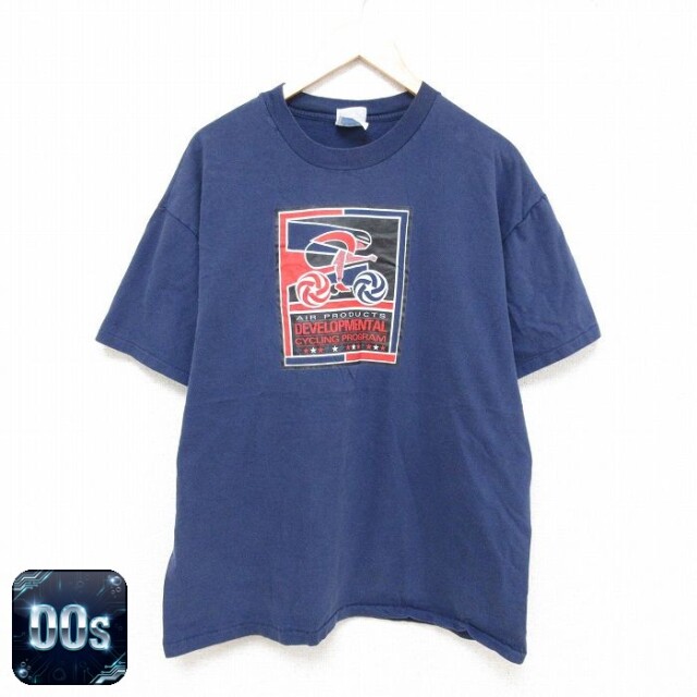 【50%OFF】ヘインズ 00s 半袖Tシャツ サイクリング ネイビー XL | 古着