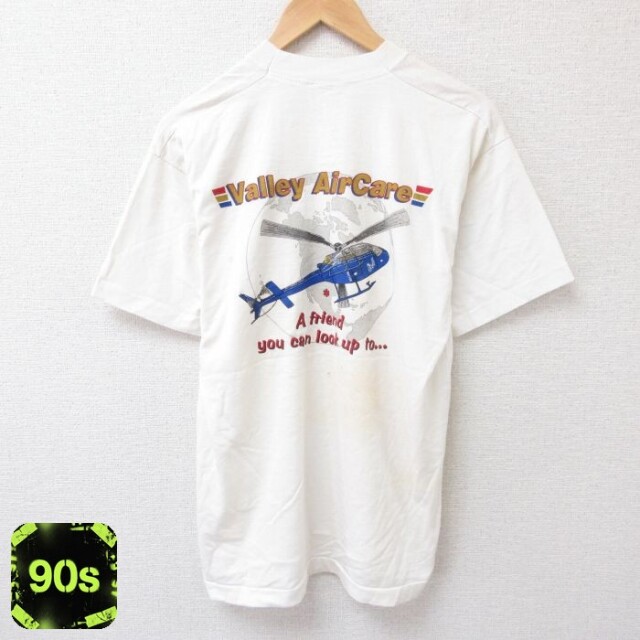 【50%OFF】90s 半袖Tシャツ ヘリコプター ホワイト L | 古着