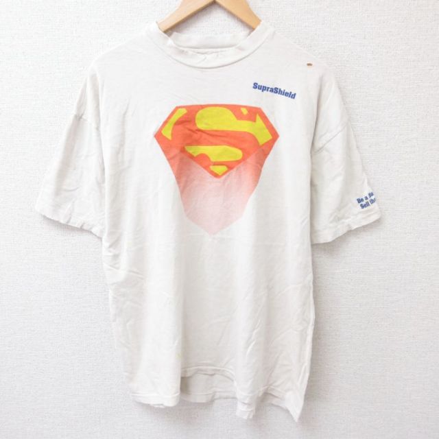 XL★古着 ヘインズ Hanes 半袖 ビンテージ Tシャツ メンズ 90年代 90s S ボロ コットン クルーネック 白 ホワイト 25jun24 中古