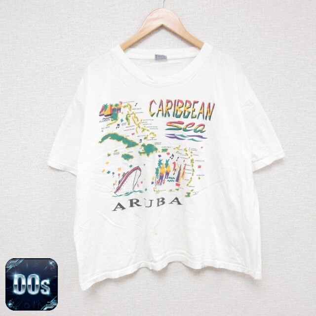 【50%OFF】00s 半袖Tシャツ ARUBA ホワイト XL | 古着
