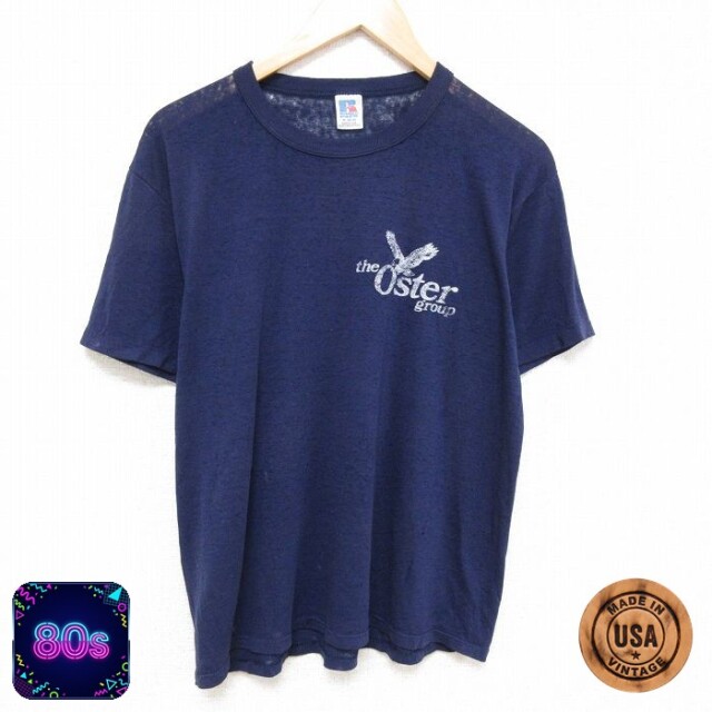 【50%OFF】ラッセル 80s 半袖Tシャツ 鳥 ネイビー XL | 古着