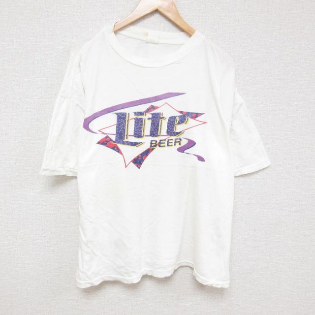 【50%OFF】90s 半袖Tシャツ ライトビール ホワイト XL | 古着