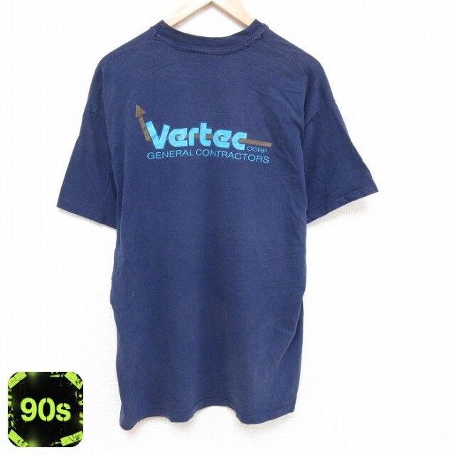 【50%OFF】Vertec 90s 半袖Tシャツ 胸ポケット付き ネイビー XL | 古着