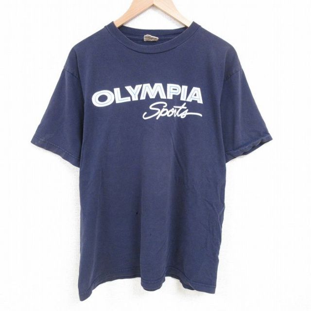 90s 半袖Tシャツ オリンピア ネイビー XL | 古着