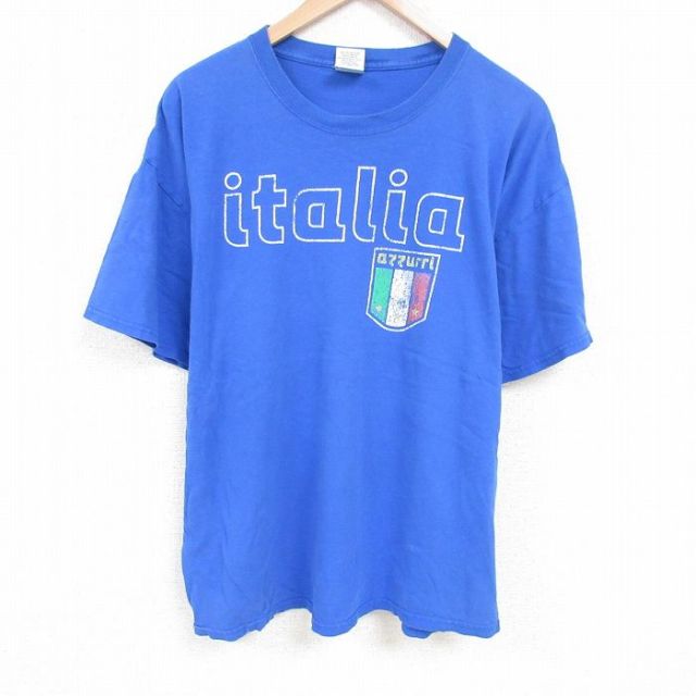 00s 半袖Tシャツ イタリア ブルー XL | 古着
