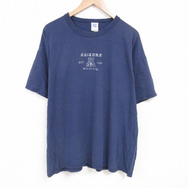ラッセル 80s 半袖Tシャツ アリゾナ ネイビー XL | 古着