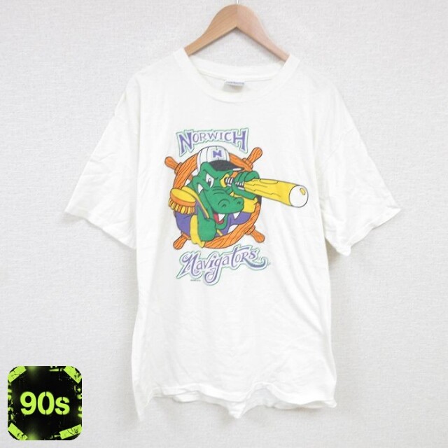 【50%OFF】All Sports 90s 半袖Tシャツ ワニ ホワイト XL | 古着