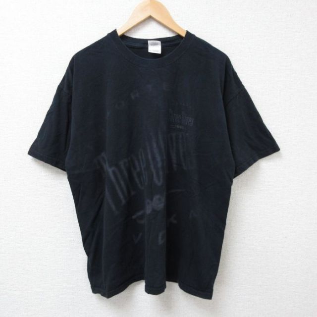 XL★古着 半袖 ビンテージ Tシャツ メンズ 00年代 00s ウォッカ 大きいサイズ コットン クルーネック 黒 ブラック 25jun25 中古