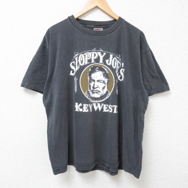 XL★古着 オニータ 半袖 ビンテージ Tシャツ メンズ 90年代 90s 大きいサイズ コットン クルーネック USA製 黒 ブラック 25jul05 中古