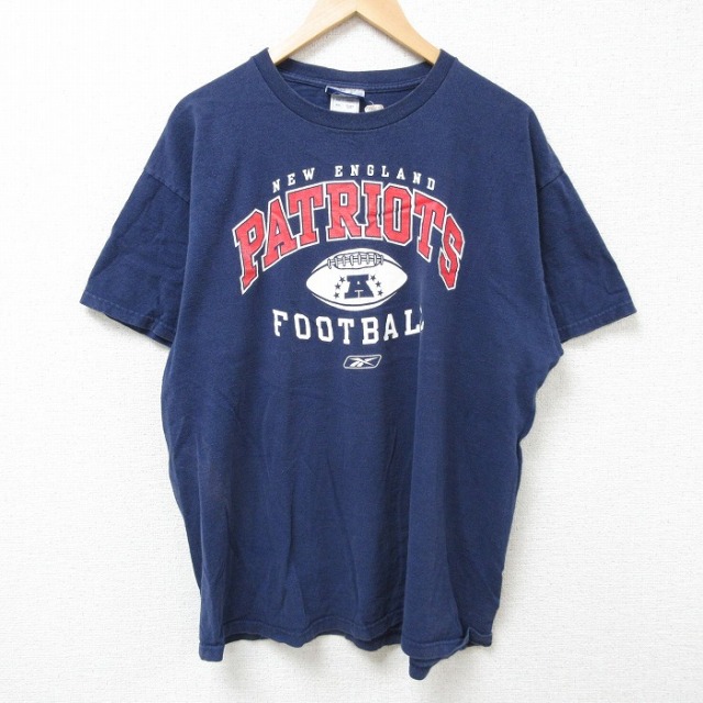 【50%OFF】リーボック 半袖Tシャツ NFL ニューイングランドペイトリオッツ ネイビー XL | 古着