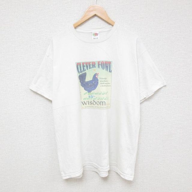 フルーツオブザルーム 00s 半袖Tシャツ 鳥 ホワイト XL | 古着