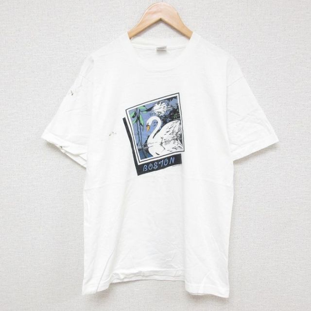 フルーツオブザルーム 90s 半袖Tシャツ 白鳥 ホワイト L | 古着