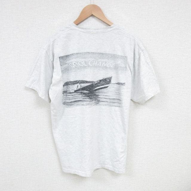 ボート釣り 00s 半袖Tシャツ グレー XL | 古着