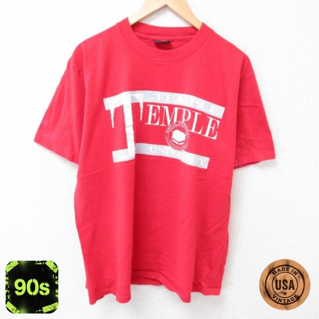 【50%OFF】ジャンスポーツ 90s 半袖Tシャツ テンプレ レッド XL | 古着