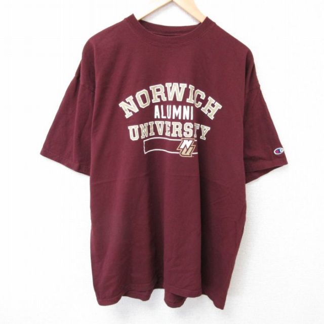 NORWICH 00s 半袖Tシャツ バーガンディ XL | 古着