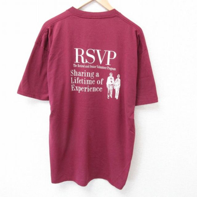 ジャージーズ 90s 半袖Tシャツ RSVP バーガンディ XL | 古着