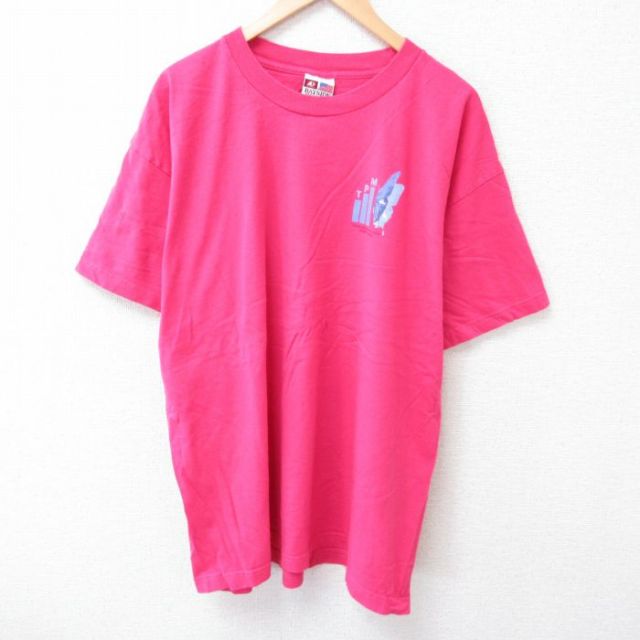 00s 半袖Tシャツ チョウ ピンク XL | 古着