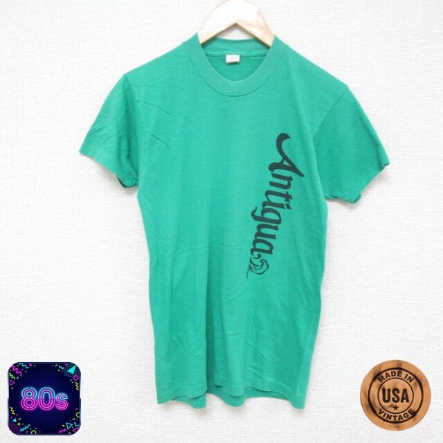 【50%OFF】アンティグア 80s 半袖Tシャツ 霜降り グリーン S | 古着