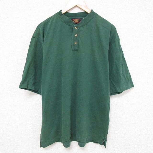FADED GLORY 00s 半袖ヘンリーネックTシャツ グリーン XL | 古着