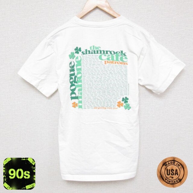 【50%OFF】90s 半袖Tシャツ シャムロック ホワイト M | 古着