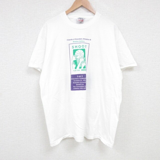 XL★古着 オニータ 半袖 ビンテージ Tシャツ メンズ 90年代 90s シュート 企業広告 クルーネック USA製 白 ホワイト 【spe】 25jul01 中古