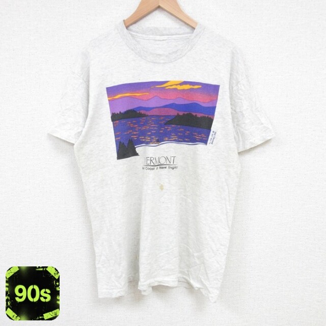 【50%OFF】バーモント 90s 半袖Tシャツ 霜降り グレー L | 古着