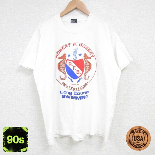 【50%OFF】スクリーンスターズ 90s 半袖Tシャツ タツノオトシゴ ホワイト L | 古着