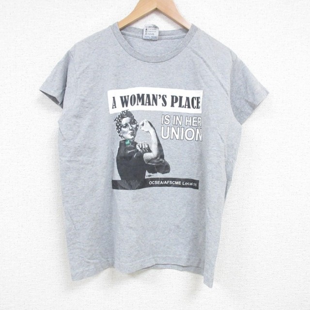 グレー霜降り半袖Tシャツ ウーマン L | 古着