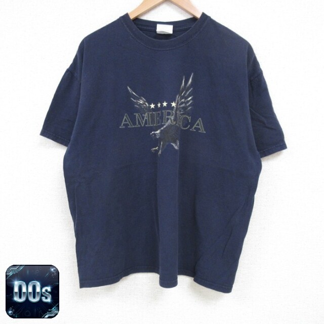 【50%OFF】ヘインズ 00s 半袖Tシャツ 鳥 ネイビー XL | 古着