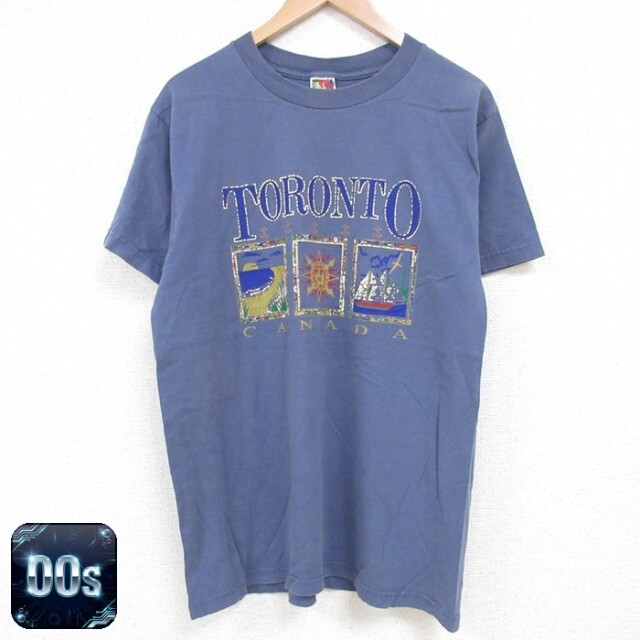 【50%OFF】フルーツオブザルーム 00s 半袖Tシャツ トロント ネイビー L | 古着