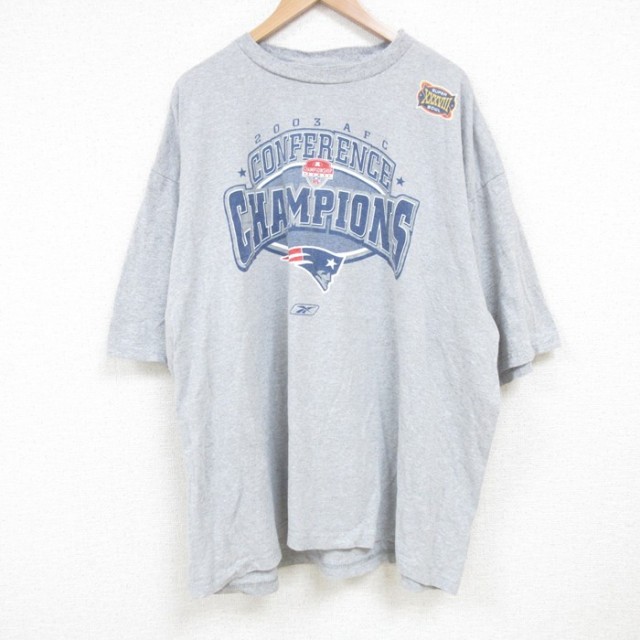 リーボック 00s 半袖Tシャツ NFL ニューイングランドペイトリオッツ グレー XL | 古着