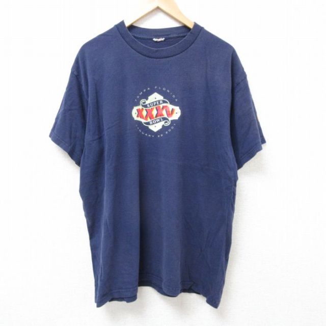 00s 半袖Tシャツ スーパーボール ネイビー XL | 古着