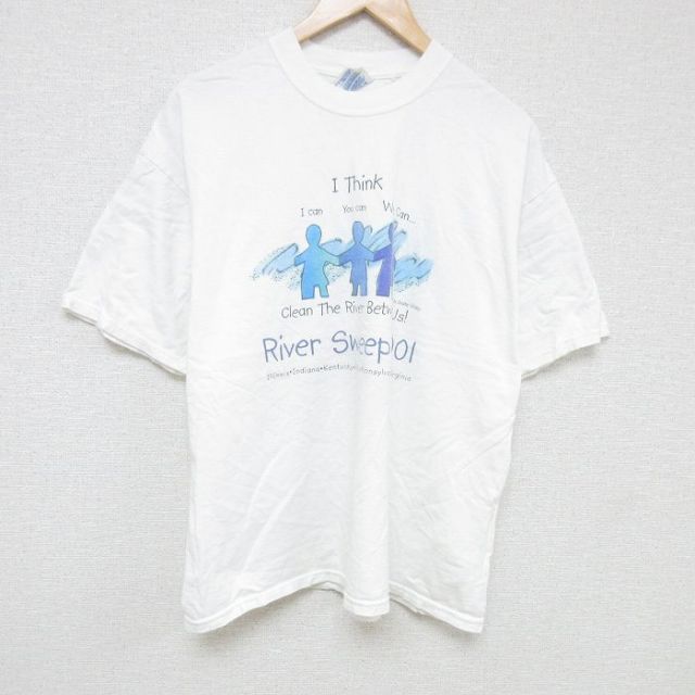 00s 半袖Tシャツ リバー企業広告 ホワイト XL | 古着