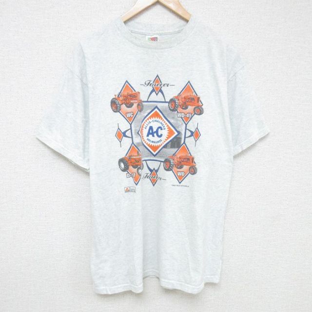 フルーツオブザルーム 00s 半袖Tシャツ トラクター グレー XL | 古着