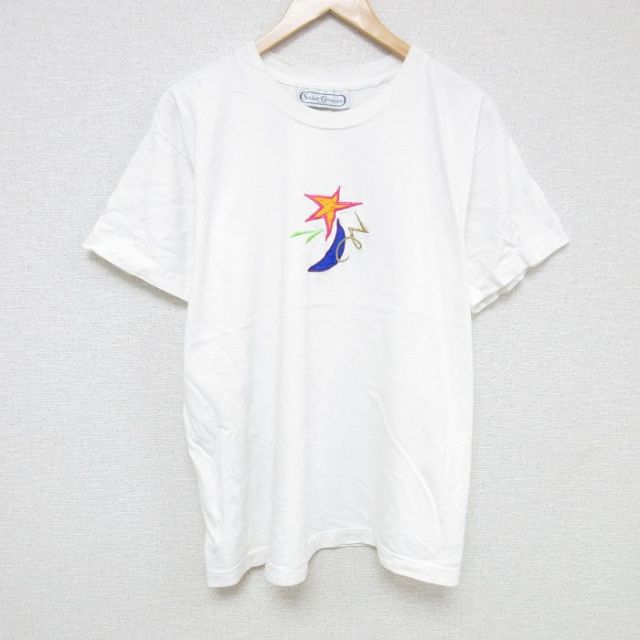 90s 半袖Tシャツ 星刺繍 ホワイト XL | 古着