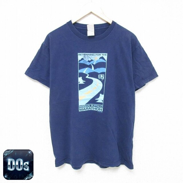 【50%OFF】フルーツオブザルーム 00s 半袖Tシャツ マラソン ネイビー L | 古着