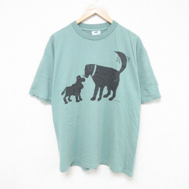 XL★古着 BELTON 半袖 ビンテージ Tシャツ メンズ 90年代 90s コットン クルーネック USA製 緑 グリーン 【spe】 25jul08 中古