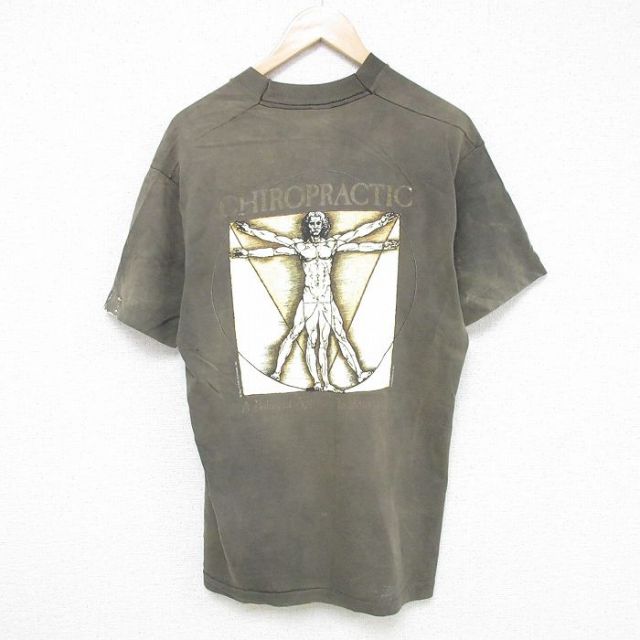 L★古着 フルーツオブザルーム 半袖 ビンテージ Tシャツ メンズ 90年代 90s レオナルドダヴィンチ コットン クルーネック USA製 黒 ブラック 【spe】 25jul08 中古
