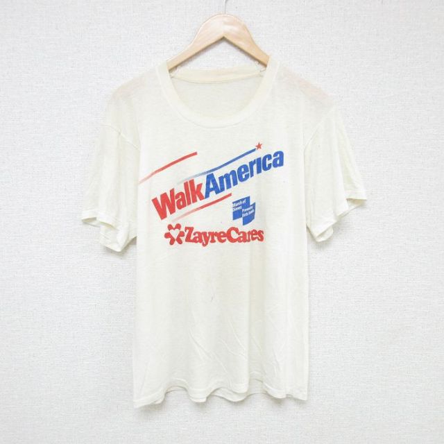 80s 半袖Tシャツ ウォークアメリカ ホワイト L | 古着