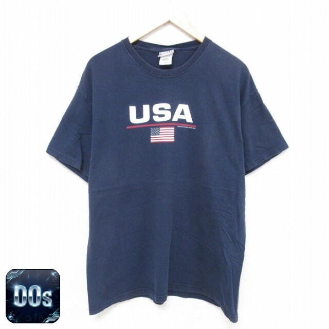 【50%OFF】00s 半袖Tシャツ ロゴ ネイビー XL | 古着