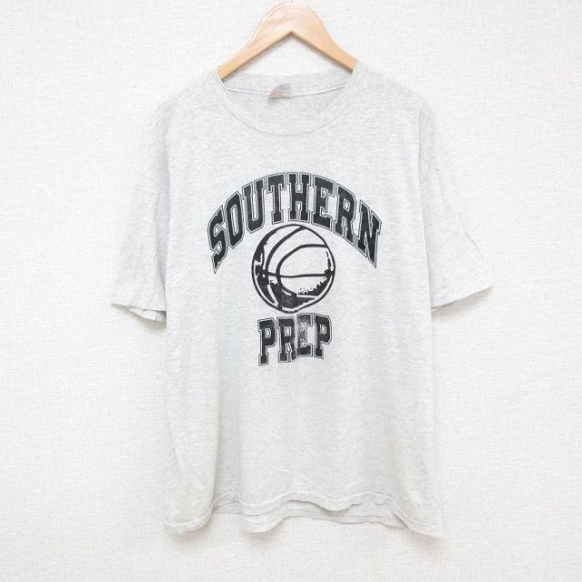 ヘインズ 90s 半袖Tシャツ バスケットボール グレー XL | 古着